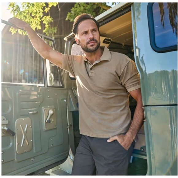 RedHead Men's The Classic Polo‎ Short-Sleeve Shirt in Khaki- Size 2XLT - Picture 8 of 8